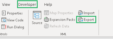 Figure 4: Export to XML